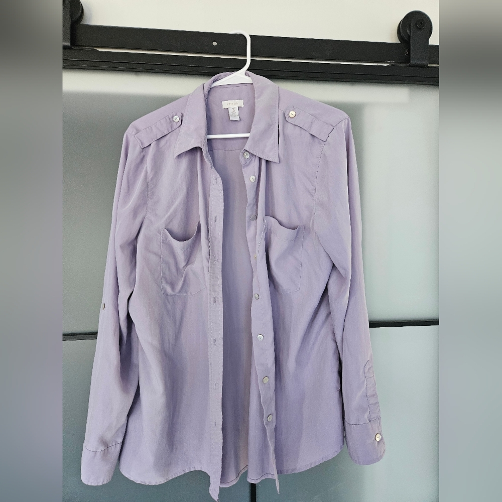 Chico's Lavender Button Up Shirt